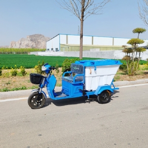 电动三轮大白桶垃圾分类车