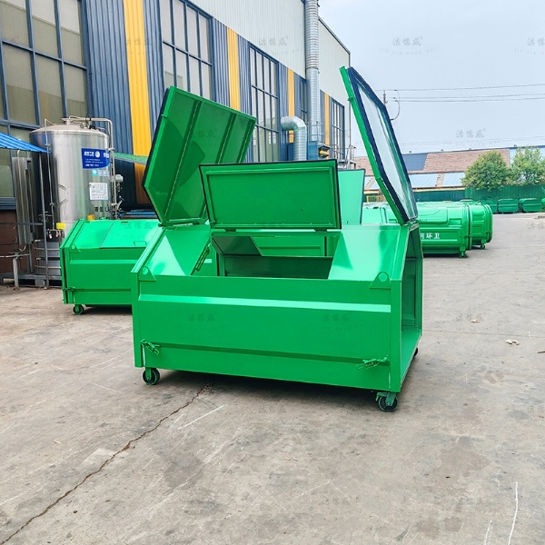 全绿两侧开门垃圾箱