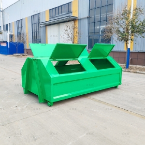 梯形全绿垃圾存放运输箱