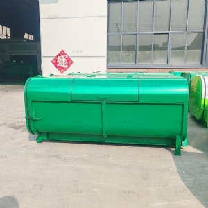 圆弧型双支腿双轮勾臂垃圾箱