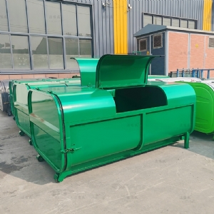 圆弧型双支腿双轮勾臂垃圾箱