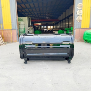 3方压膜黑色垃圾箱