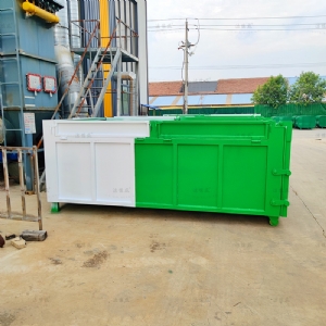 白绿建筑垃圾箱