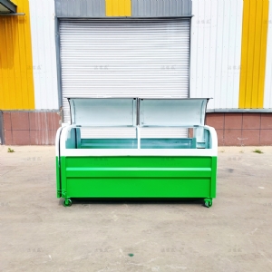 勾臂内凹上圆下直4口勾臂垃圾箱