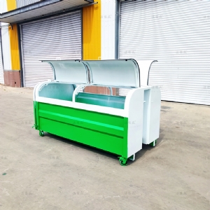 勾臂内凹上圆下直4口勾臂垃圾箱