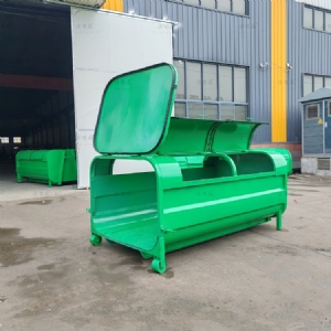 全绿自装自卸式垃圾箱