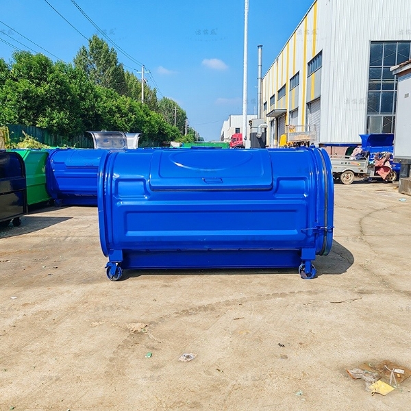 全蓝压膜工艺3方勾臂垃圾箱