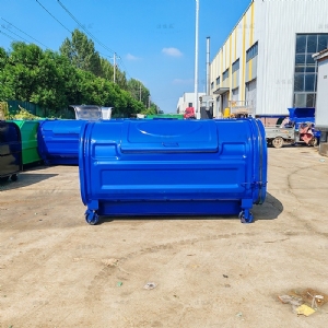 全蓝压膜工艺3方勾臂垃圾箱