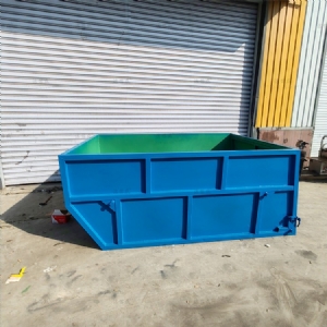 全蓝大容量摆臂式垃圾箱