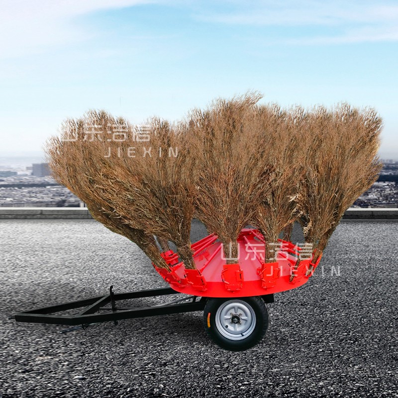 牵引式扫地机工作方式