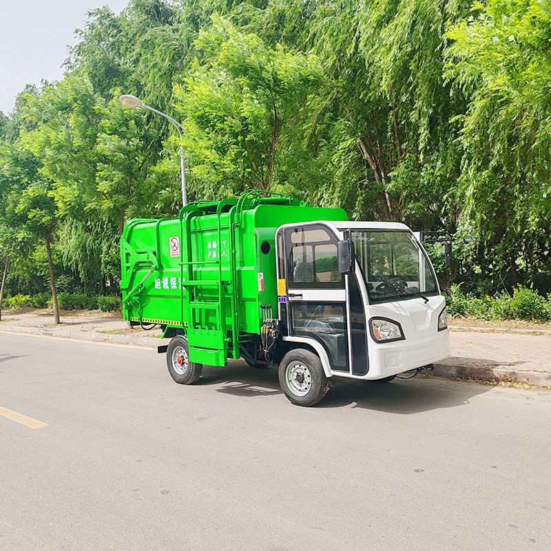 电动侧挂桶垃圾清运车