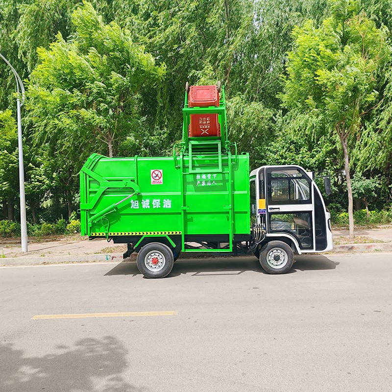 电动侧挂桶垃圾清运车