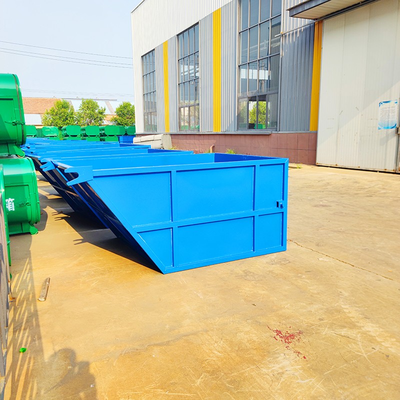 3方蓝色摆臂垃圾斗