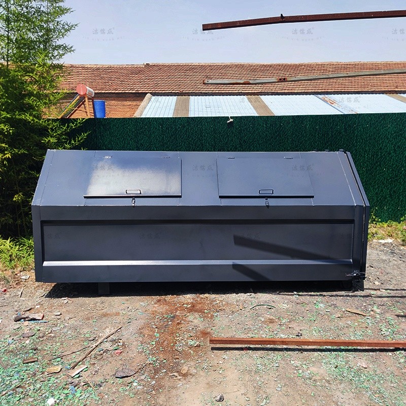 灰色梯形大型车载垃圾箱