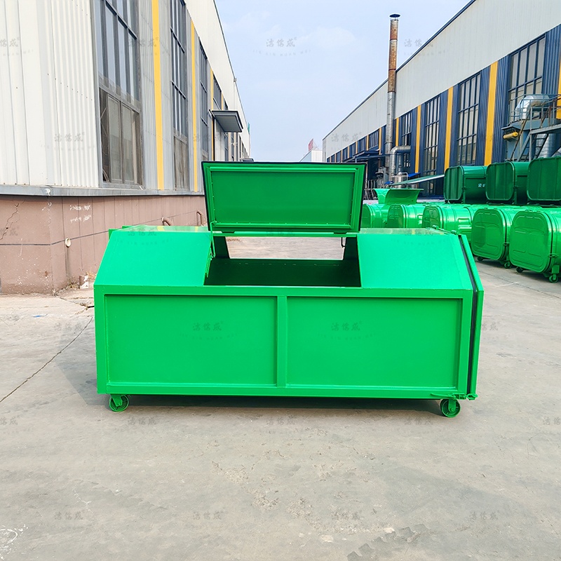 万向轮方便移动勾臂垃圾箱