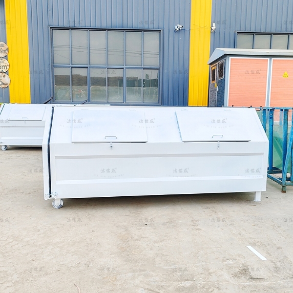 4个投料口白色梯形垃圾箱