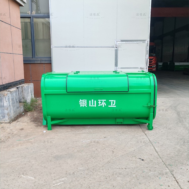 14个上圆下直勾臂垃圾箱发往湖北