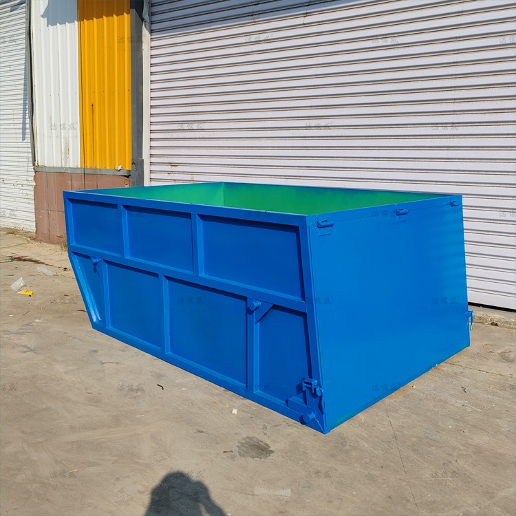 全蓝大容量摆臂式垃圾箱